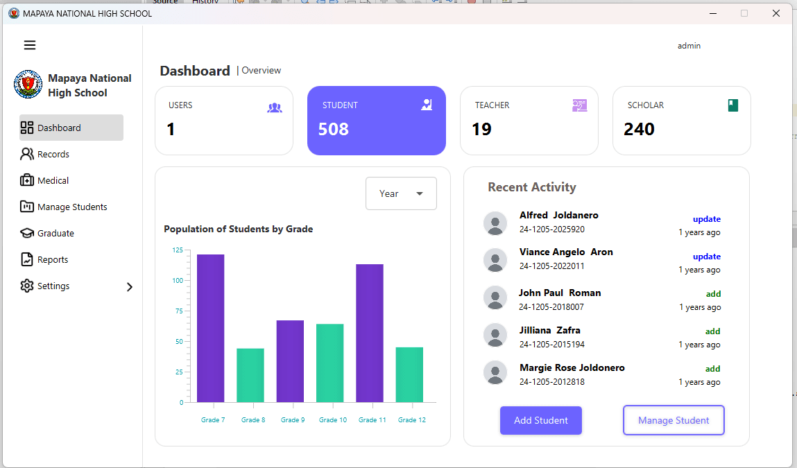 Desktop Student Inventory System
